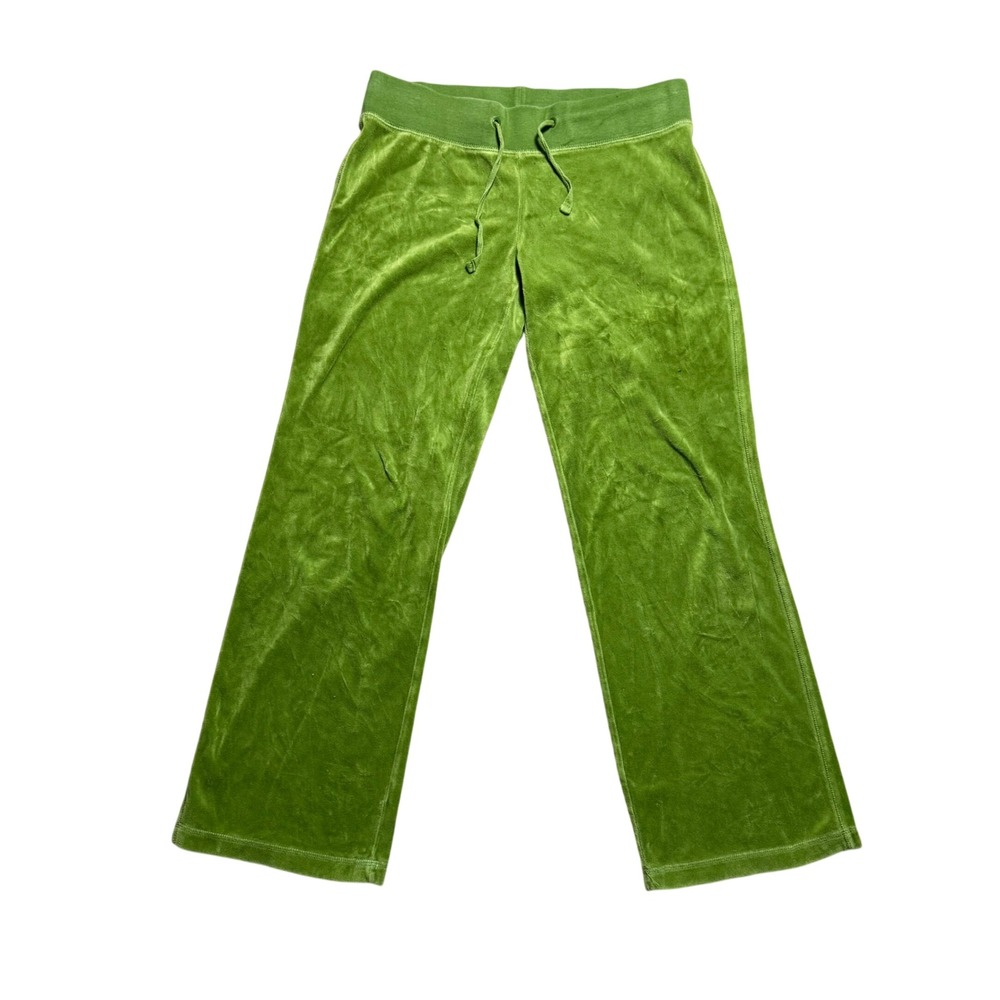 Old Navy Intimates Green Velour Wide Leg Lounge Pants